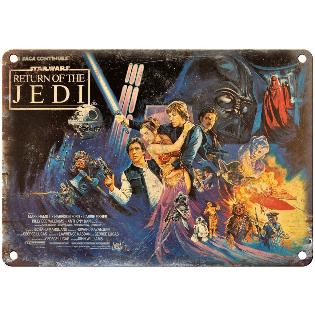 10" x 7" Metal Sign - Return of the Jedi Star Wars - Vintage Look Reproduction