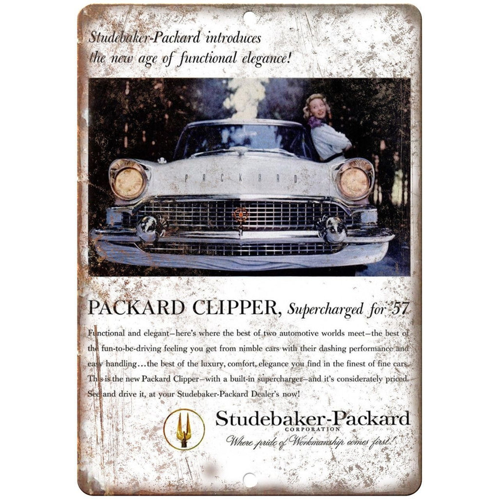 1957 Studebaker Parkard Clipper Car Ad 10" x 7" Reproduction Metal Sign A440