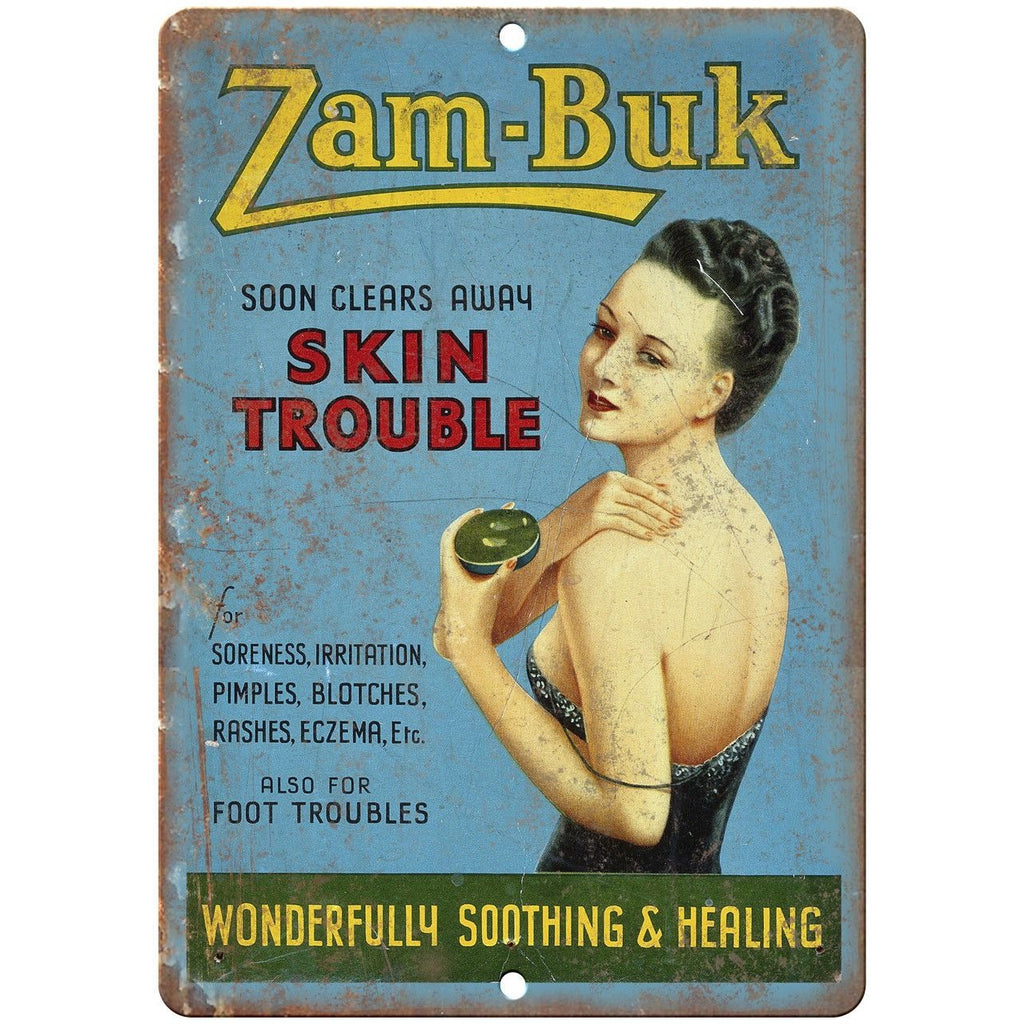 Zam-Buk Soap Home Beauty Product Vintage Ad 10"X7" Reproduction Metal Sign ZF11