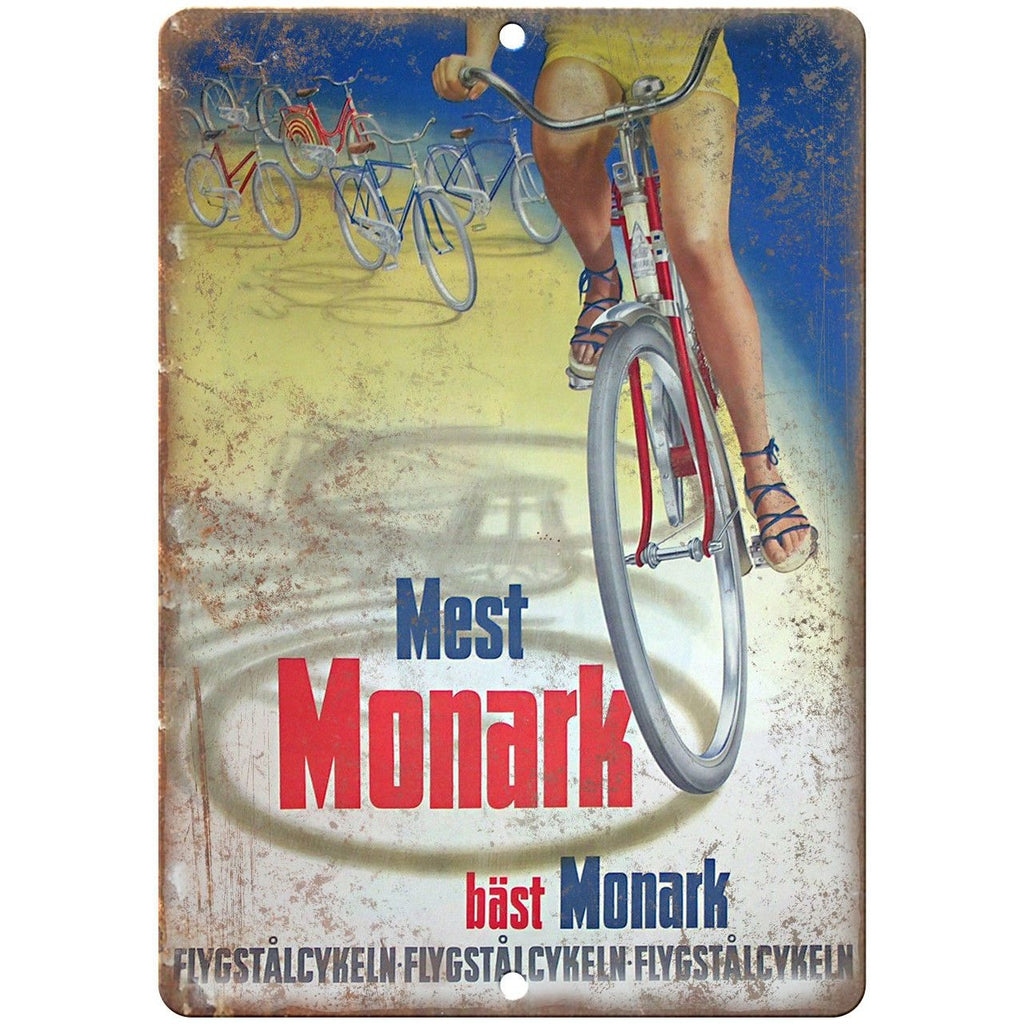 Monark Vintage Cycling Bicycle Ad 10" x 7" Reproduction Metal Sign B260