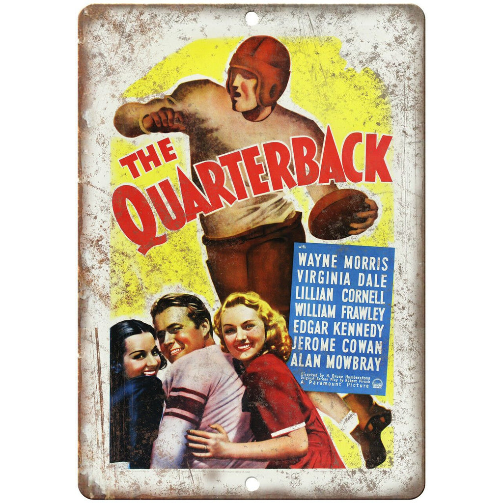The Quarterback Vintage Movie Poster 10" X 7" Reproduction Metal Sign I120