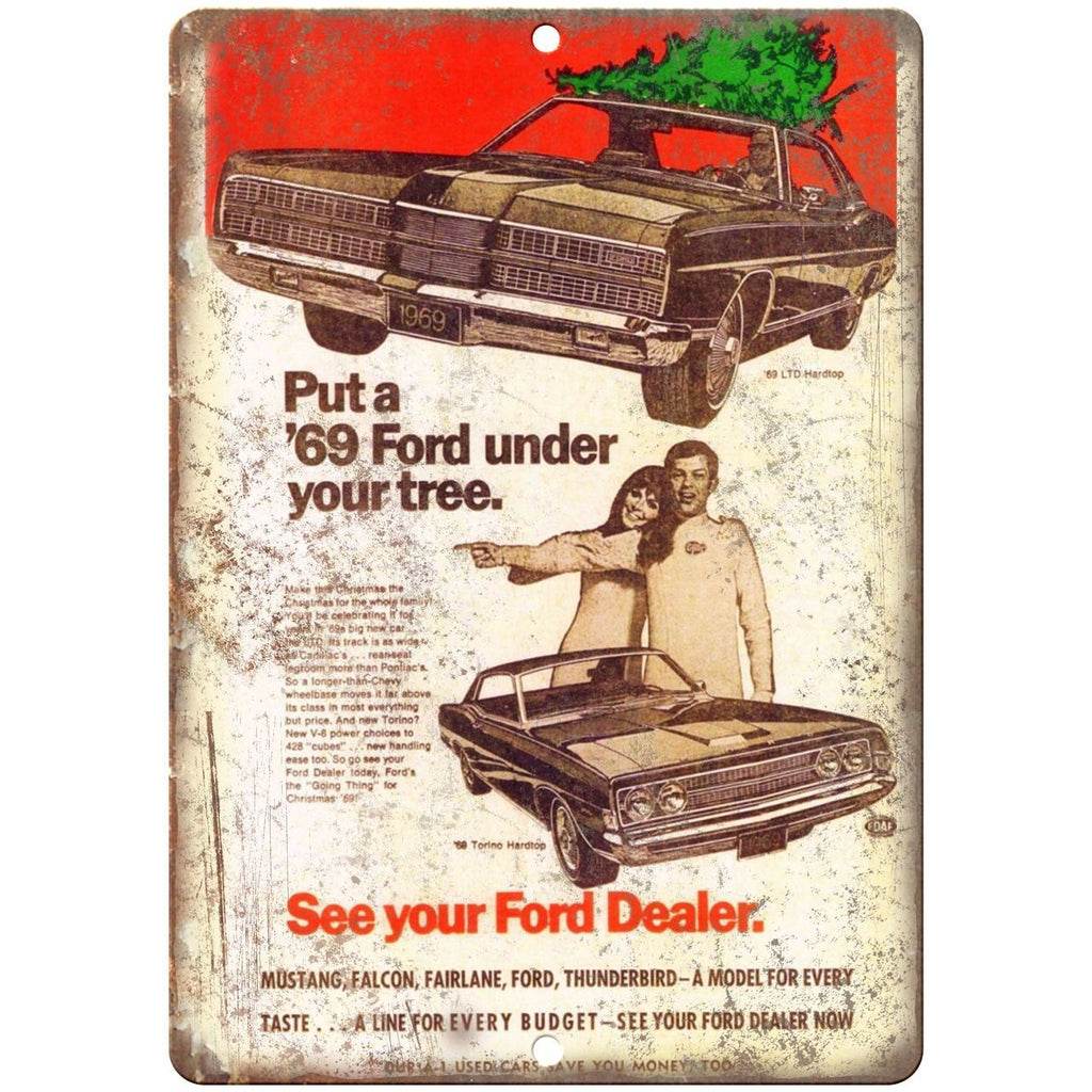 1969 - Ford Thunderbird Dealer Sales Ad - 10" x 7" Retro Look Metal Sign