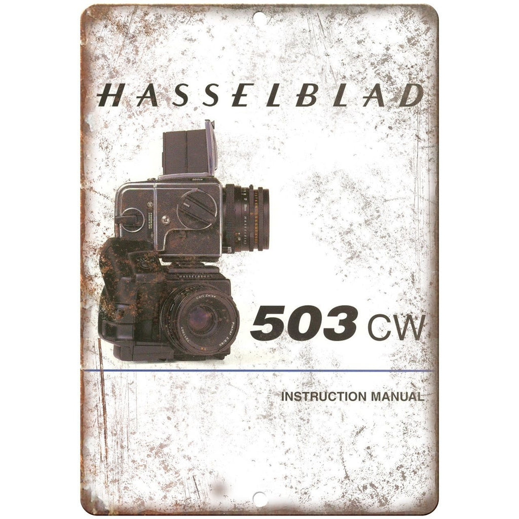 Hasselblad 503 CW Film Camera 10" x 7" Retro Look Metal Sign