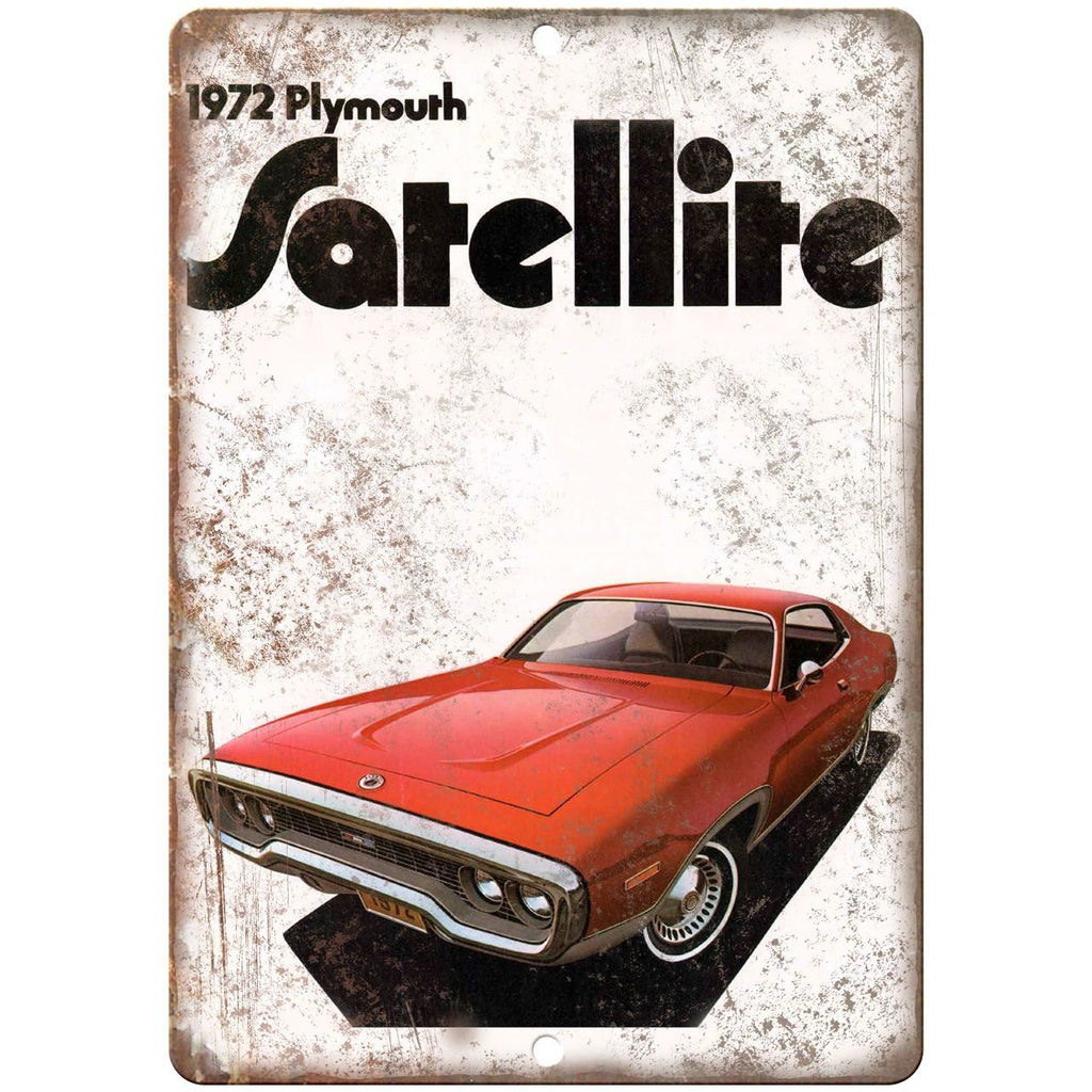 1972 Plymouth Satellite Car Sales Flyer Ad 10" x 7" Reproduction Metal Sign