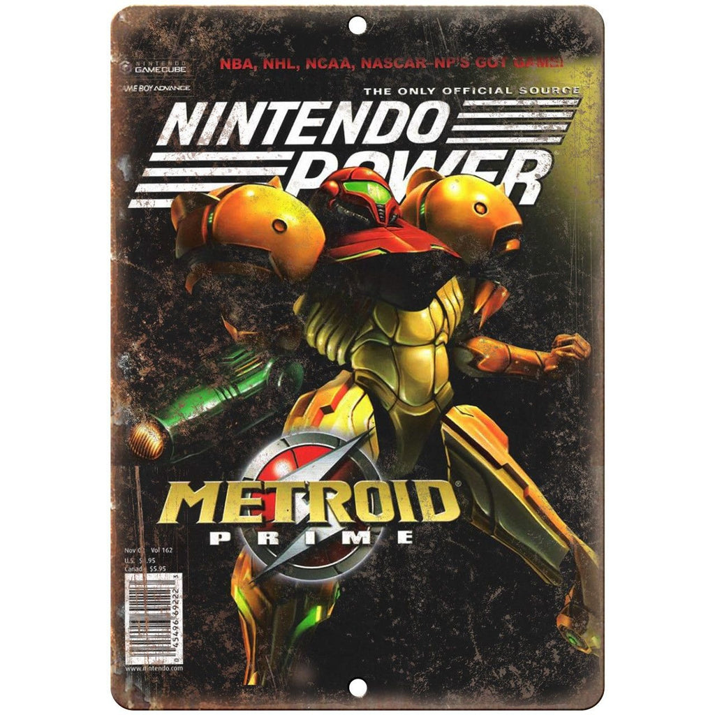 Nintendo Power Metroid Prime Cover 10" x 7" Reproduction Metal Sign G284
