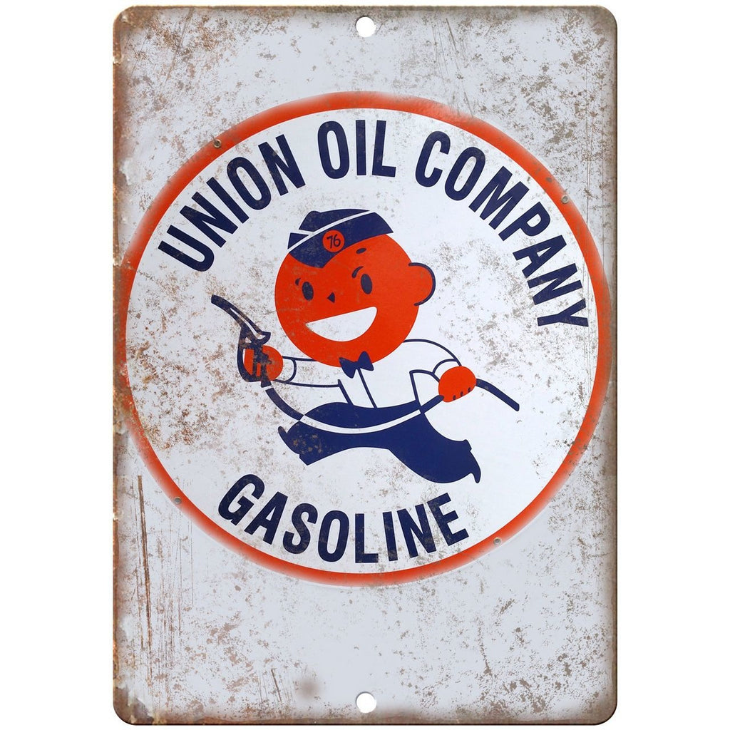 Porcelain Look Union Oil Company Gasoline 10" x 7" Retro Look Metal Sign