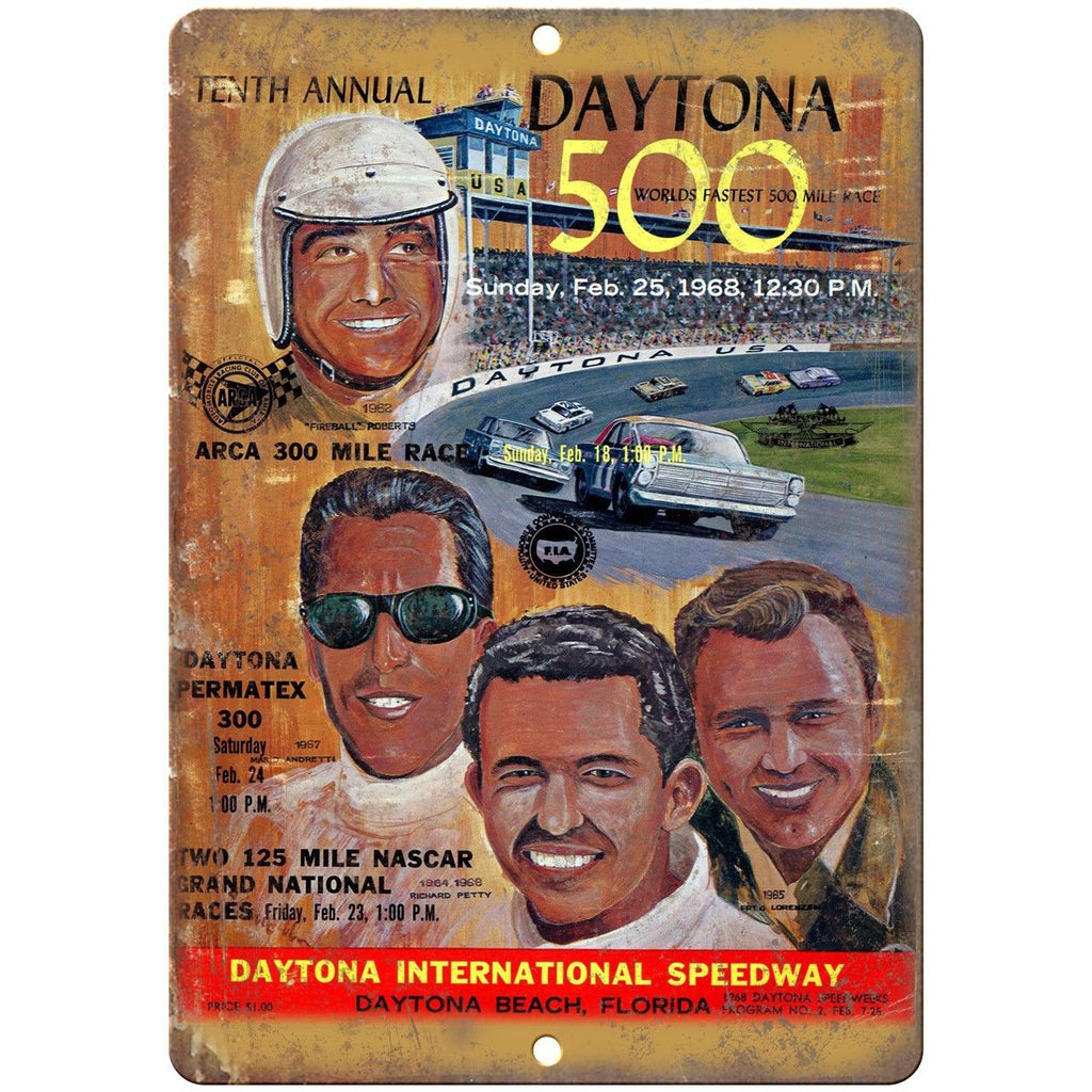 Daytona International Speedway Permatex 300 10"X7" Reproduction Metal Sign A606