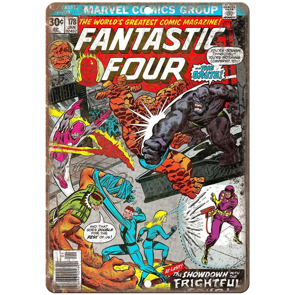 Fantastic Four #178 Comic Book Marvel Comics 10" x 7" Retro Look Metal Sign