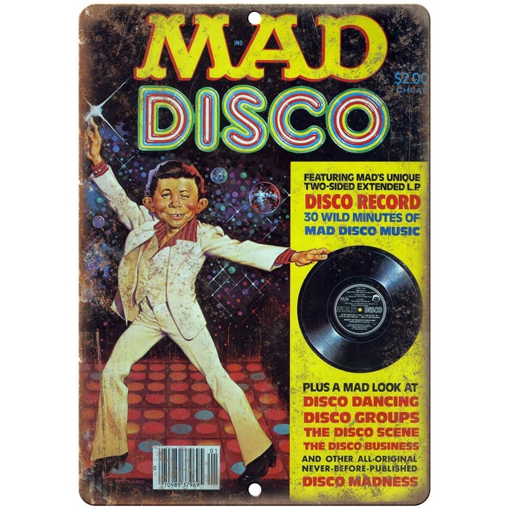 MAD Magazine Saturday Night Fever Cover 10'" x 7" reproduction metal sign