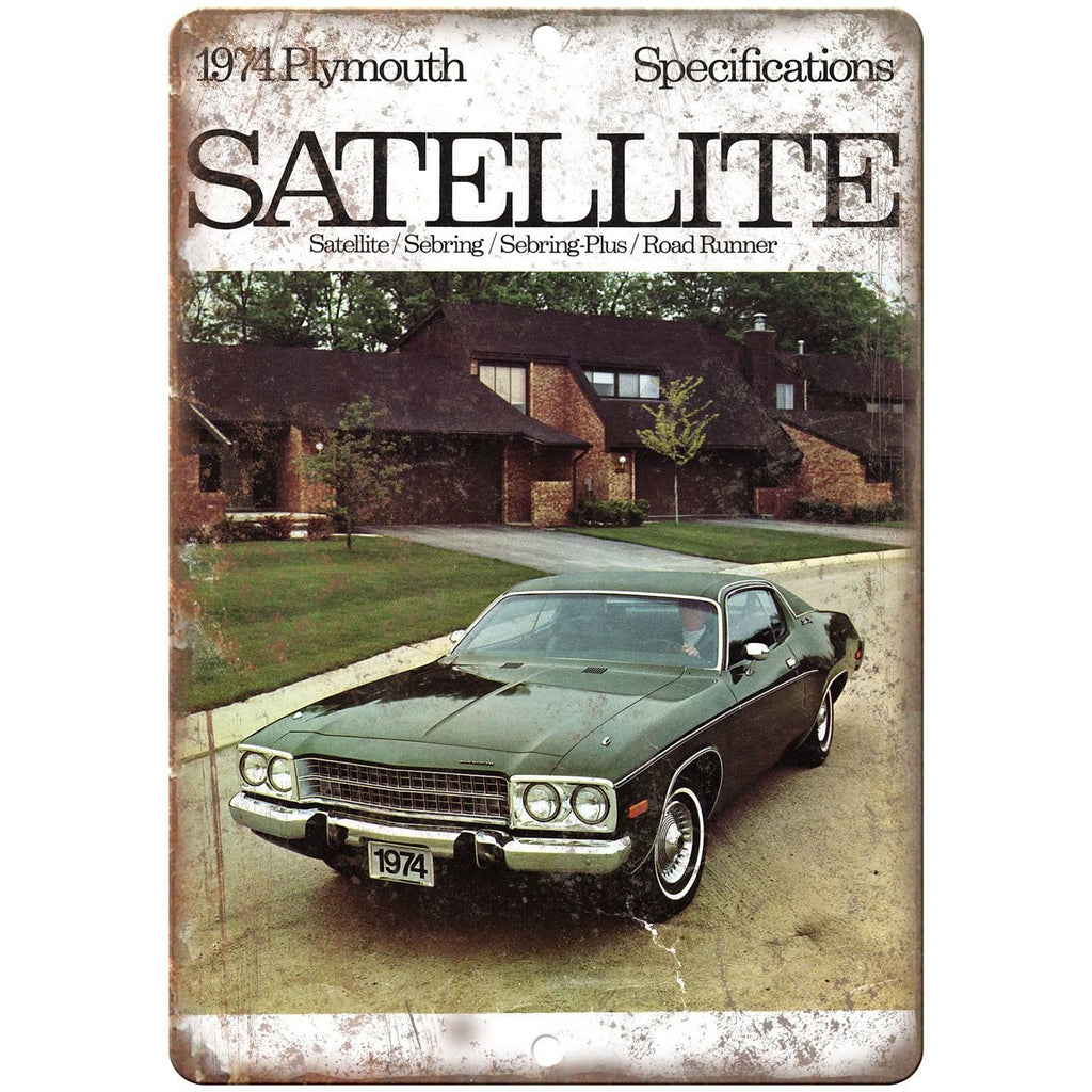 1974 Plymouth Satellite Car Sales Flyer Ad 10" x 7" Reproduction Metal Sign
