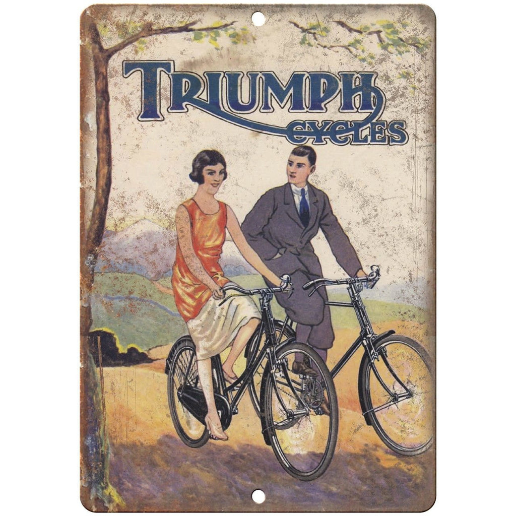 Triumph Cycles Vintage Ad 10" x 7" Reproduction Metal Sign B210