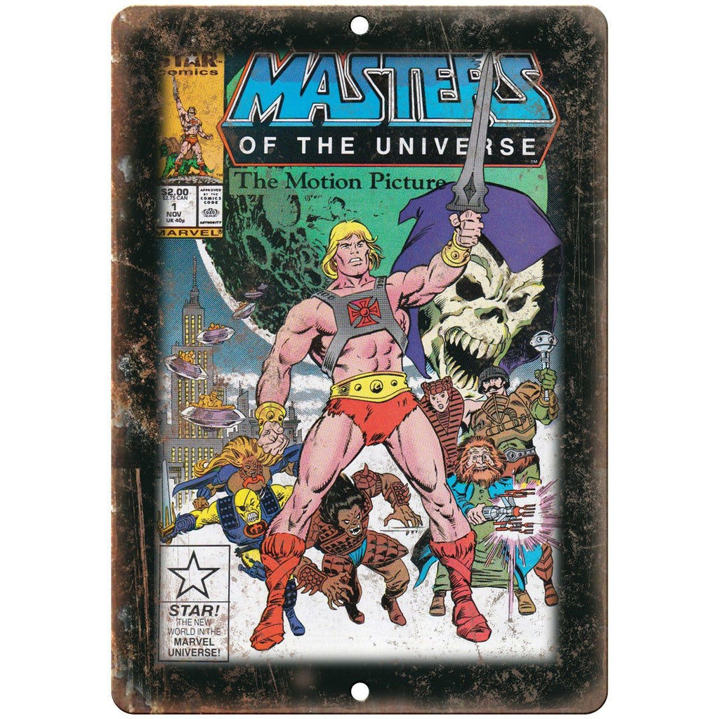 Star Comics Masters of the Universe Marvel 10" x 7" Reproduction Metal Sign J16