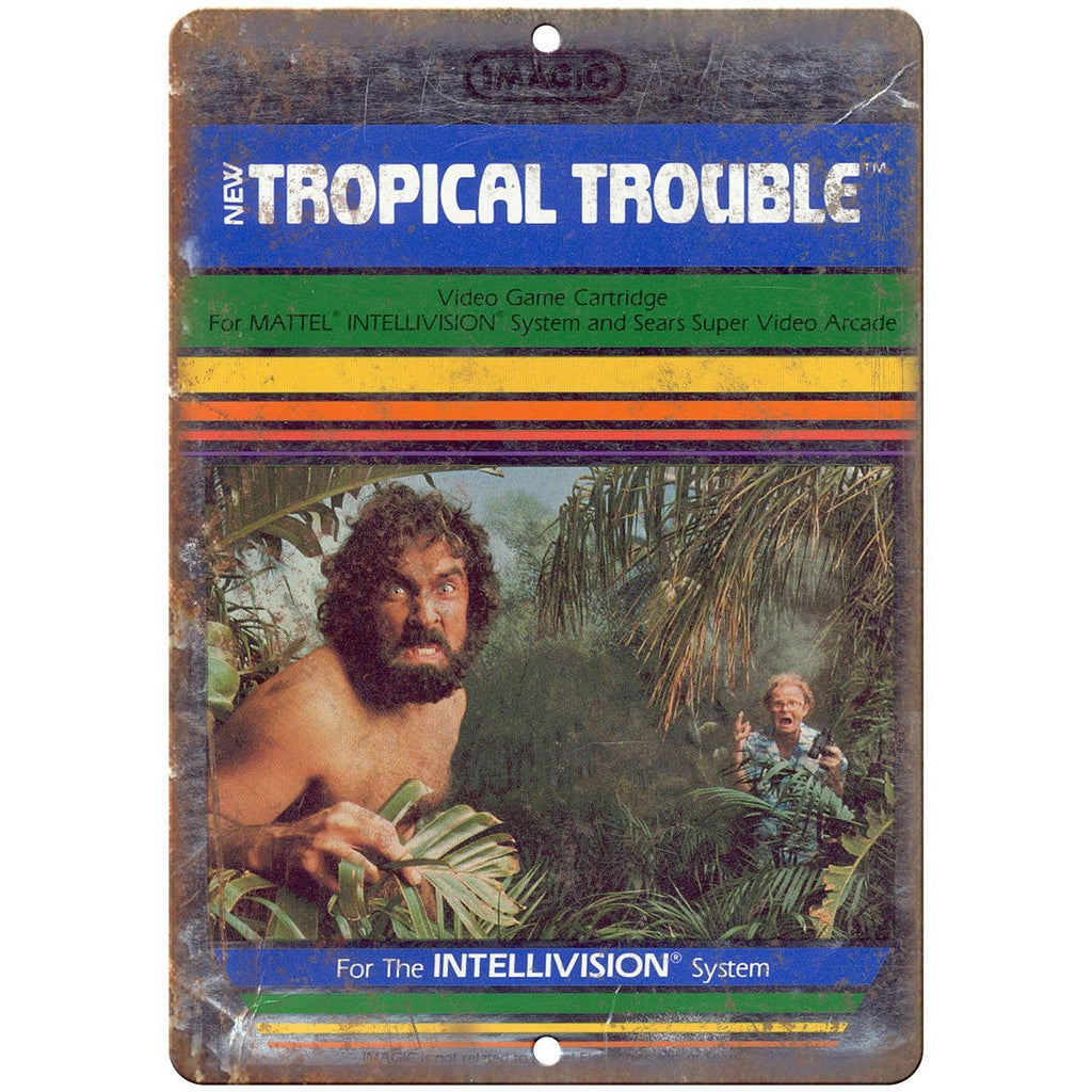 Imagic Intellivision System Tropical Trouble 10"x7" Reproduction Metal Sign G103