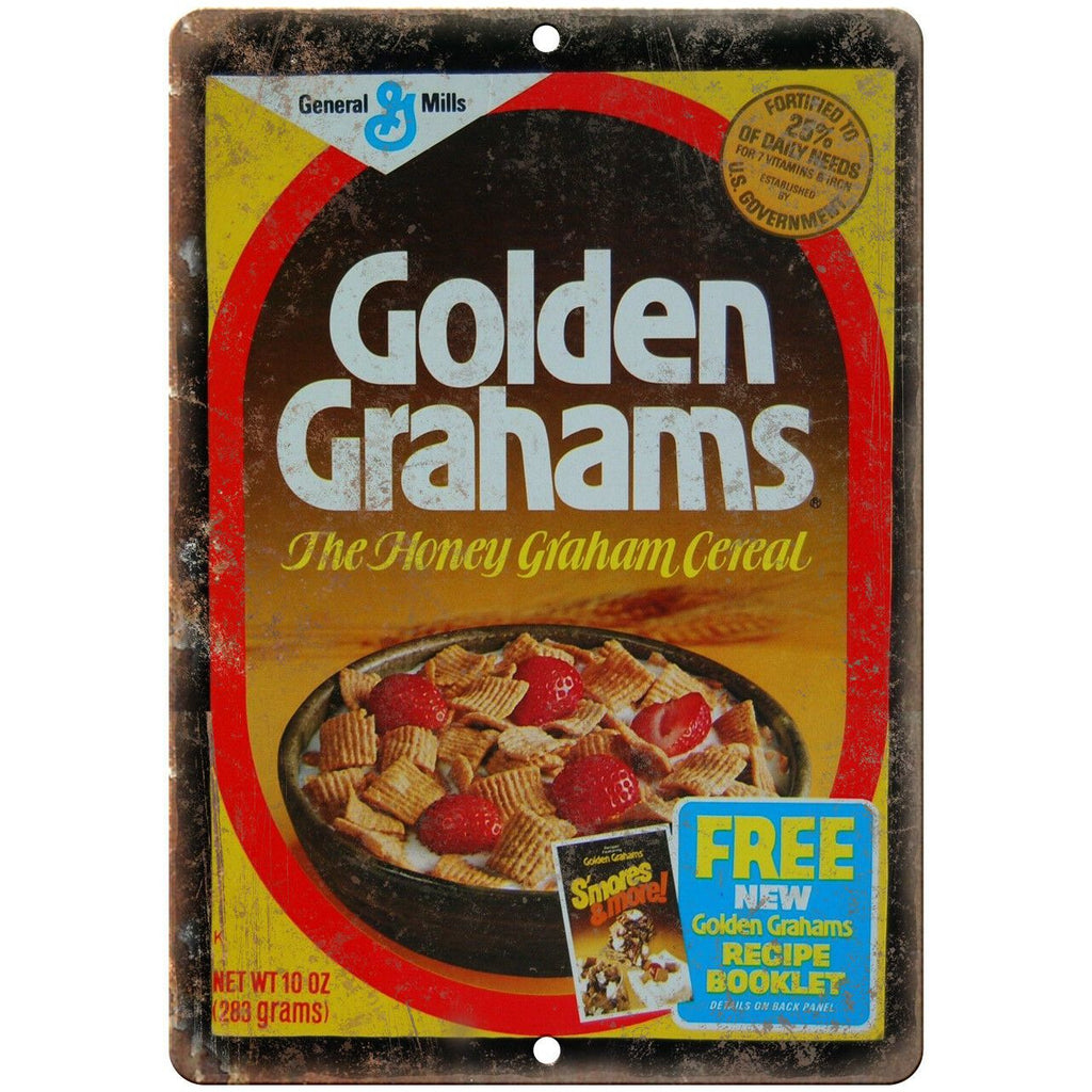 Golden Grahams Cereal Box Art 10" X 7" Reproduction Metal Sign N378
