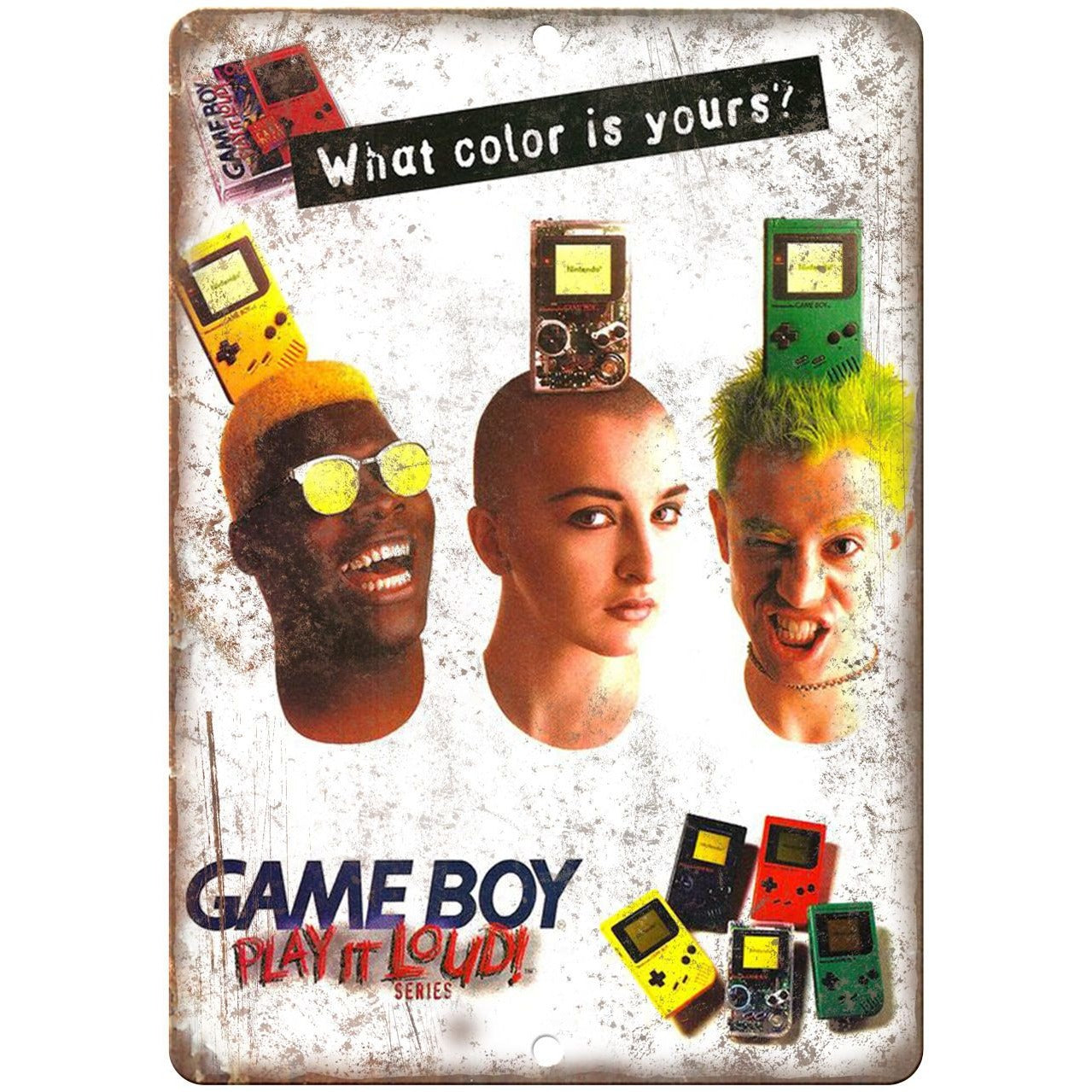 Nintendo Game Boy Play It Loud Vintage Gaming Ad 10 x 7 Retro Look M –  Rusty Walls Sign Shop