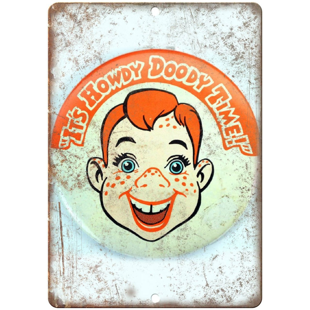 It's Howdy Doody Time Vintage Art 10" x 7" Reproduction Metal Sign J89