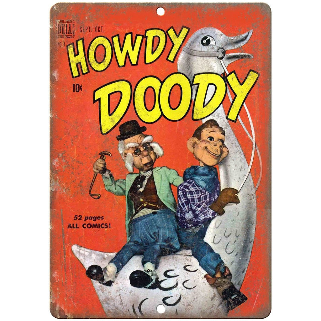 Dell Comic Howdy Doody Vintage Comic Art 10" x 7" Reproduction Metal Sign J97
