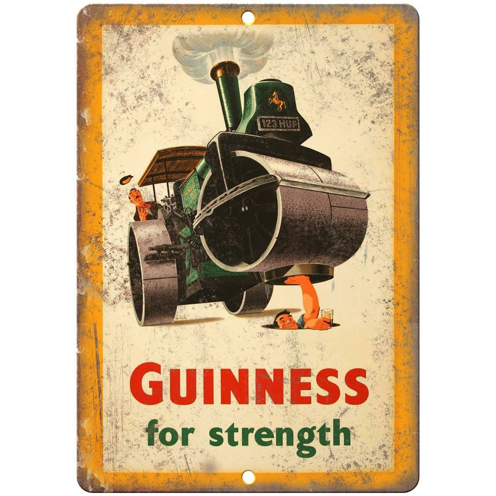 Guinness For Strength Vintage Ad 10" x 7" Reproduction Metal Sign E259