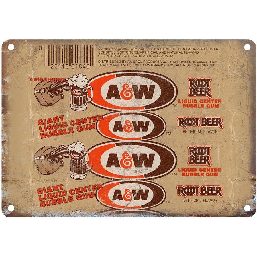 A&W Root Beer Retro Liquid Bubble Gum Wrapper 9