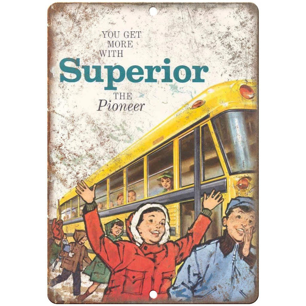 Superior Bus Chassis Vintage Catalog Ad 10" x 7" Reproduction Metal Sign A167