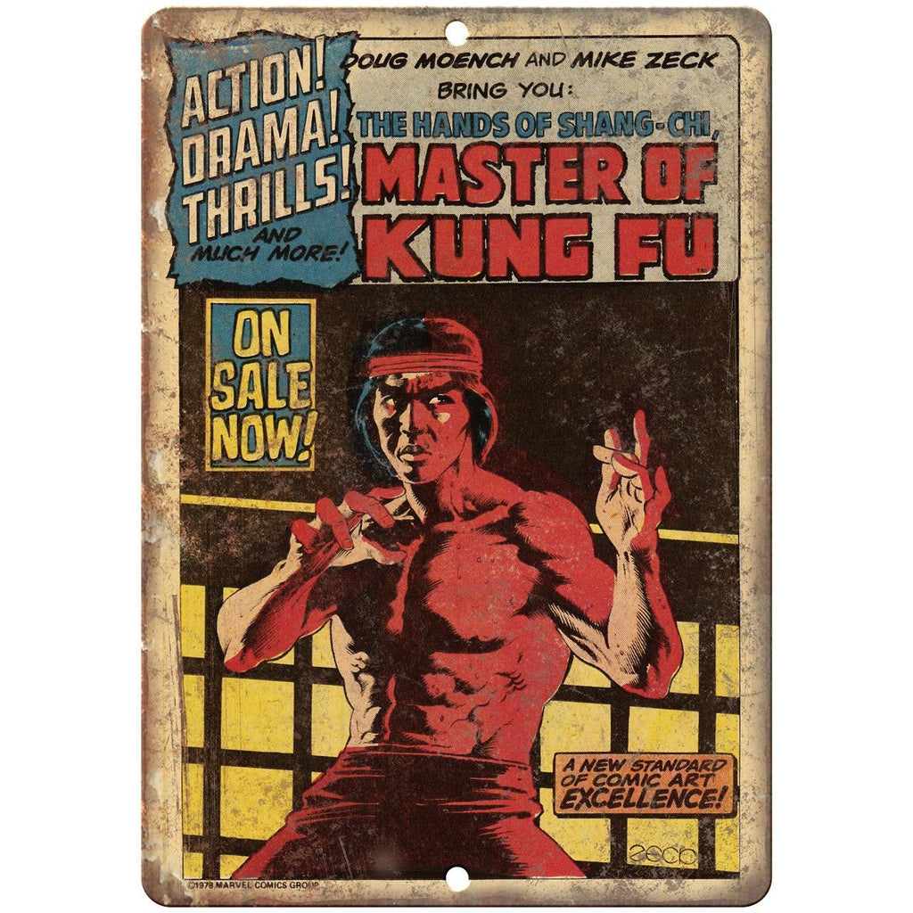 1978 Marvel Master of Kung Fu Comic Book Ad 10"X7" Reproduction Metal Sign J138
