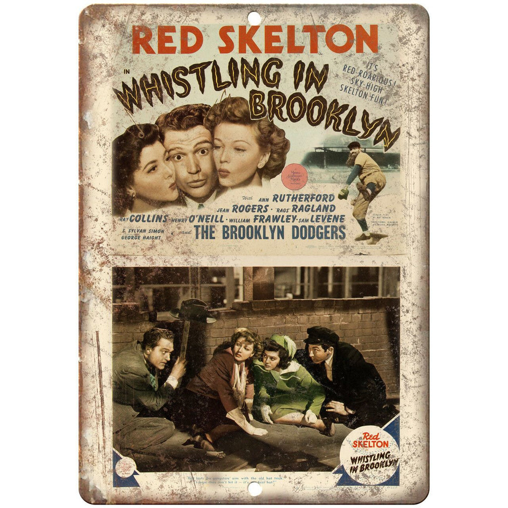 Whistling in Brooklyn Vintage Lobby Card 10" X 7" Reproduction Metal Sign I188