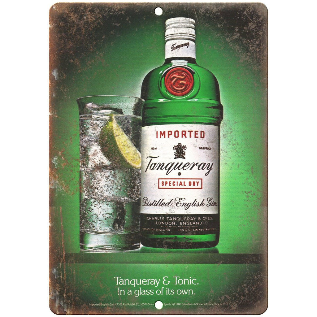 Tanqueray Gin Vintage Liquor Ad Reproduction Metal Sign E112