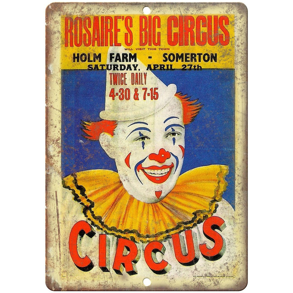 Rosaires Big Circus Vintage Poster 10" X 7" Reproduction Metal Sign ZH55