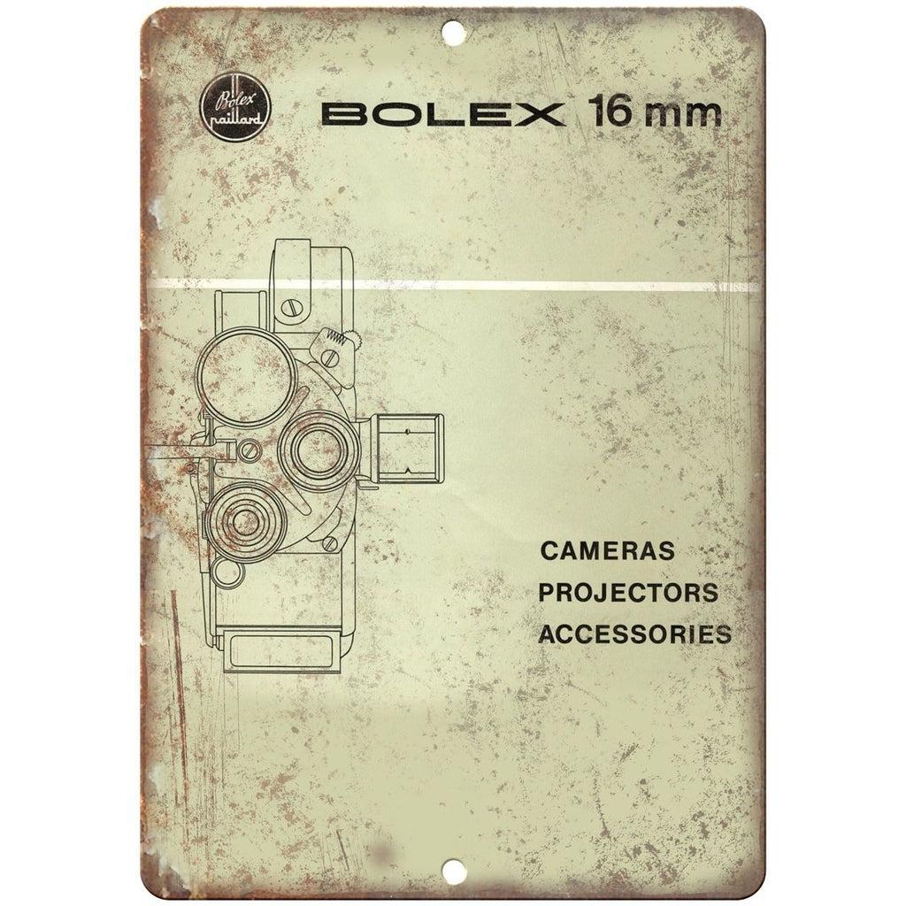 Bolex 16 Film Camera 10" x 7" reproduction metal sign