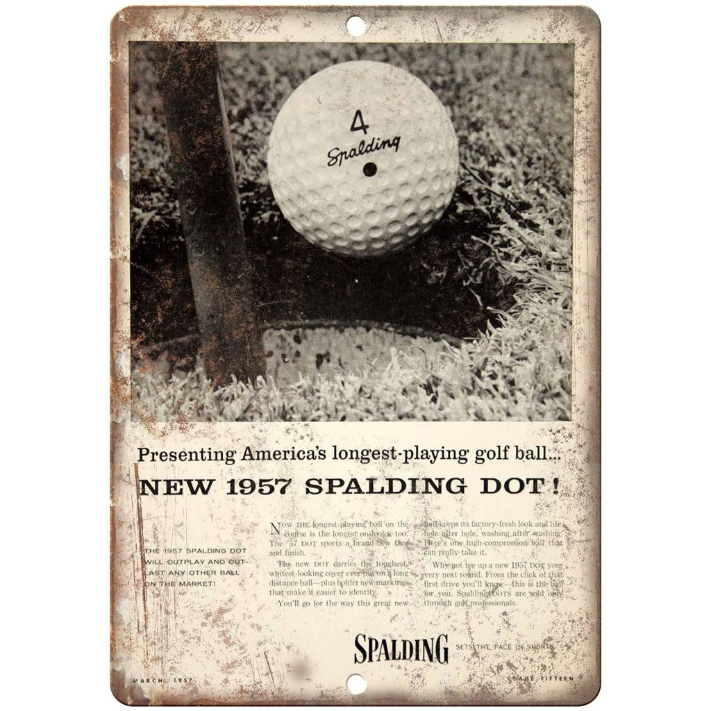 Spalding Golf Ball Vintage Print Ad 10" x 7" Reproduction Metal Sign X119