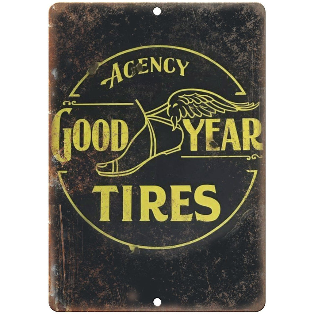 Good Year Tires Agency Porcelain Look 10" X 7" Reproduction Metal Sign U95B