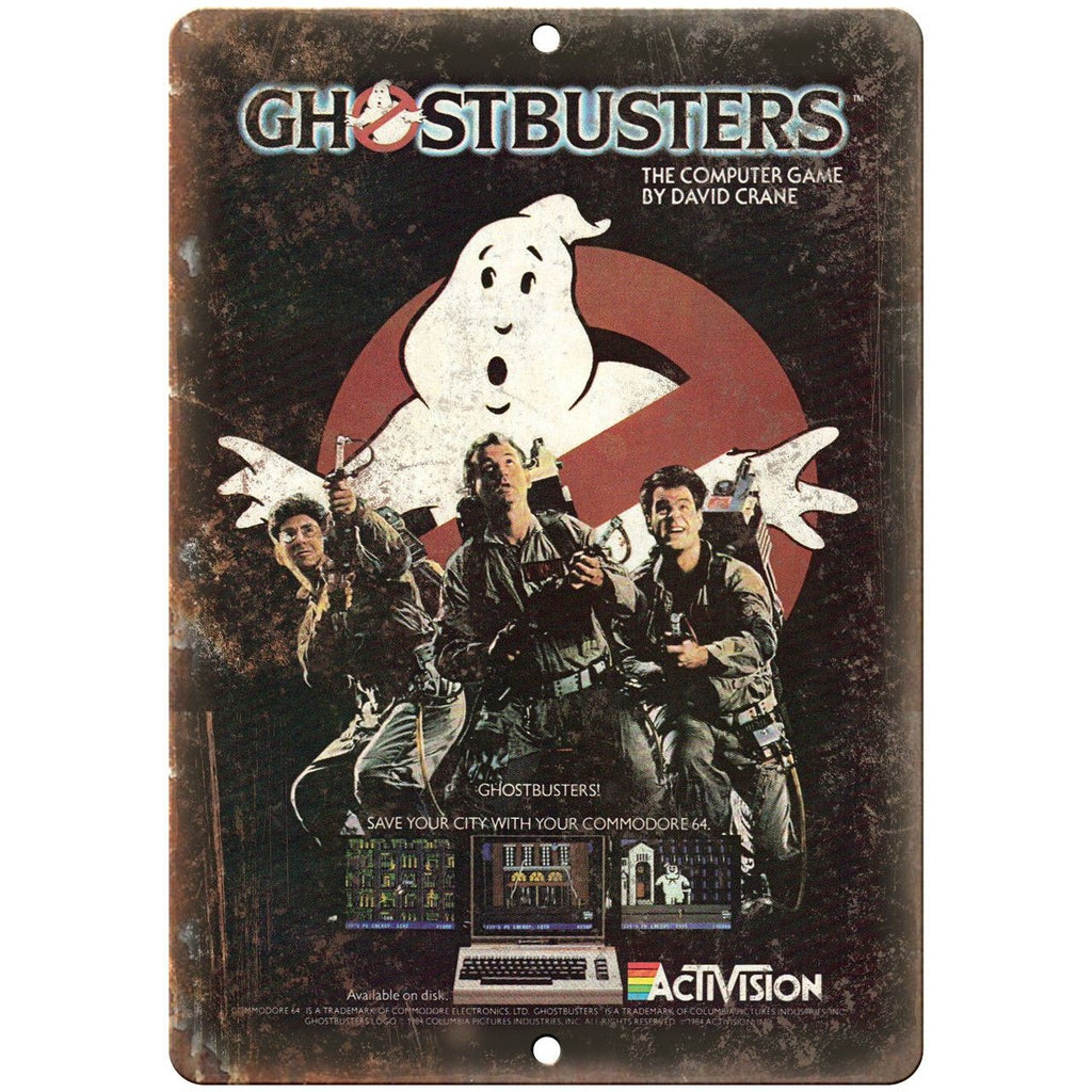Activision Ghostbusters Computer Video Game 10" x 7" Reproduction Metal Sign G01
