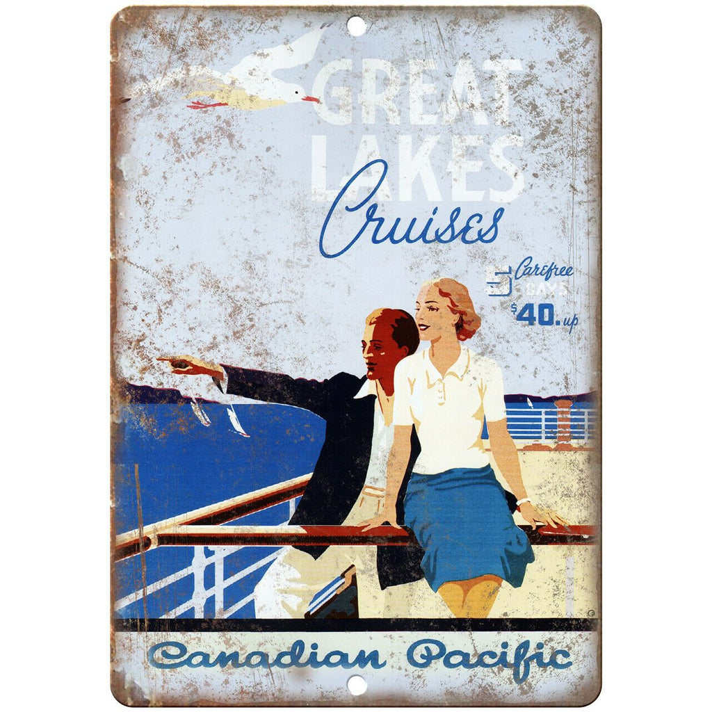 Canadian Pacific Great Lake Cruises 10" x 7" Reproduction Metal Sign T30