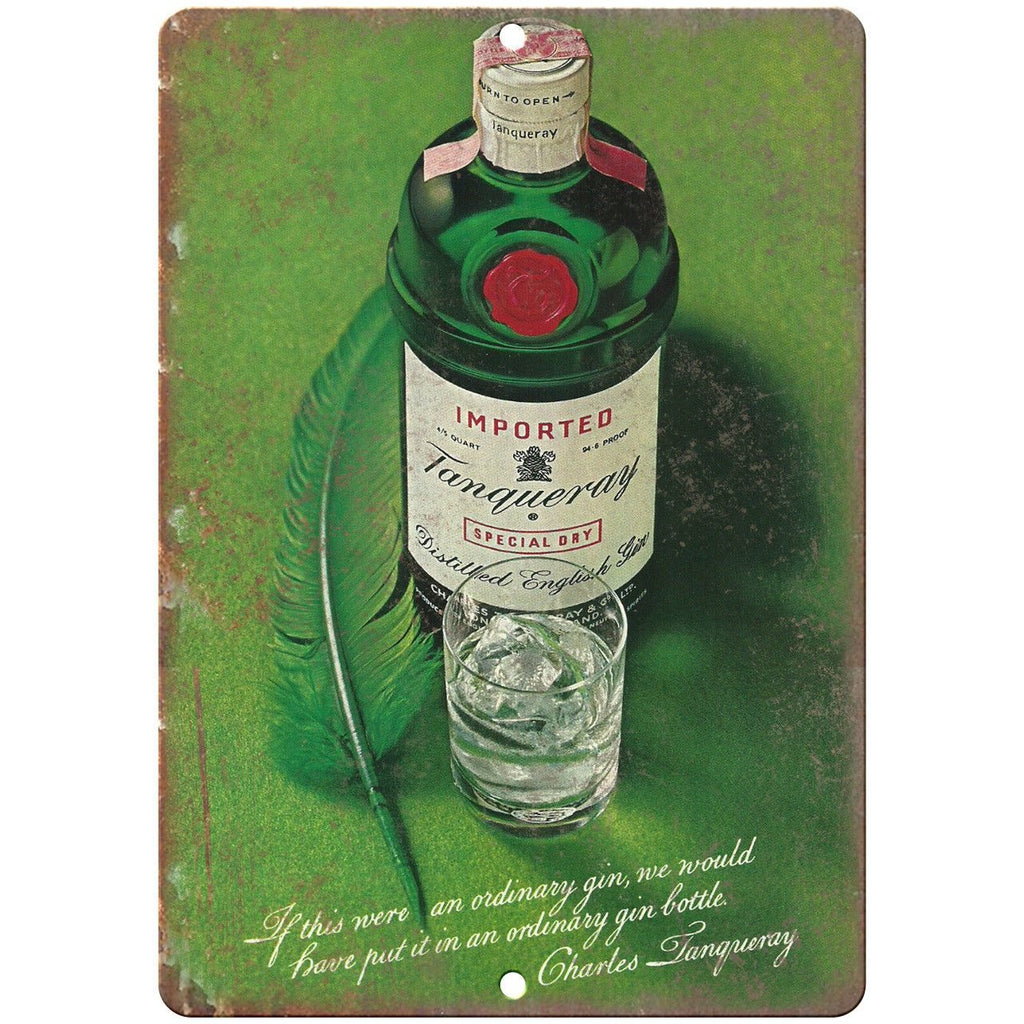 Tanqueray Gin Vintage Liquor Ad Reproduction Metal Sign E103