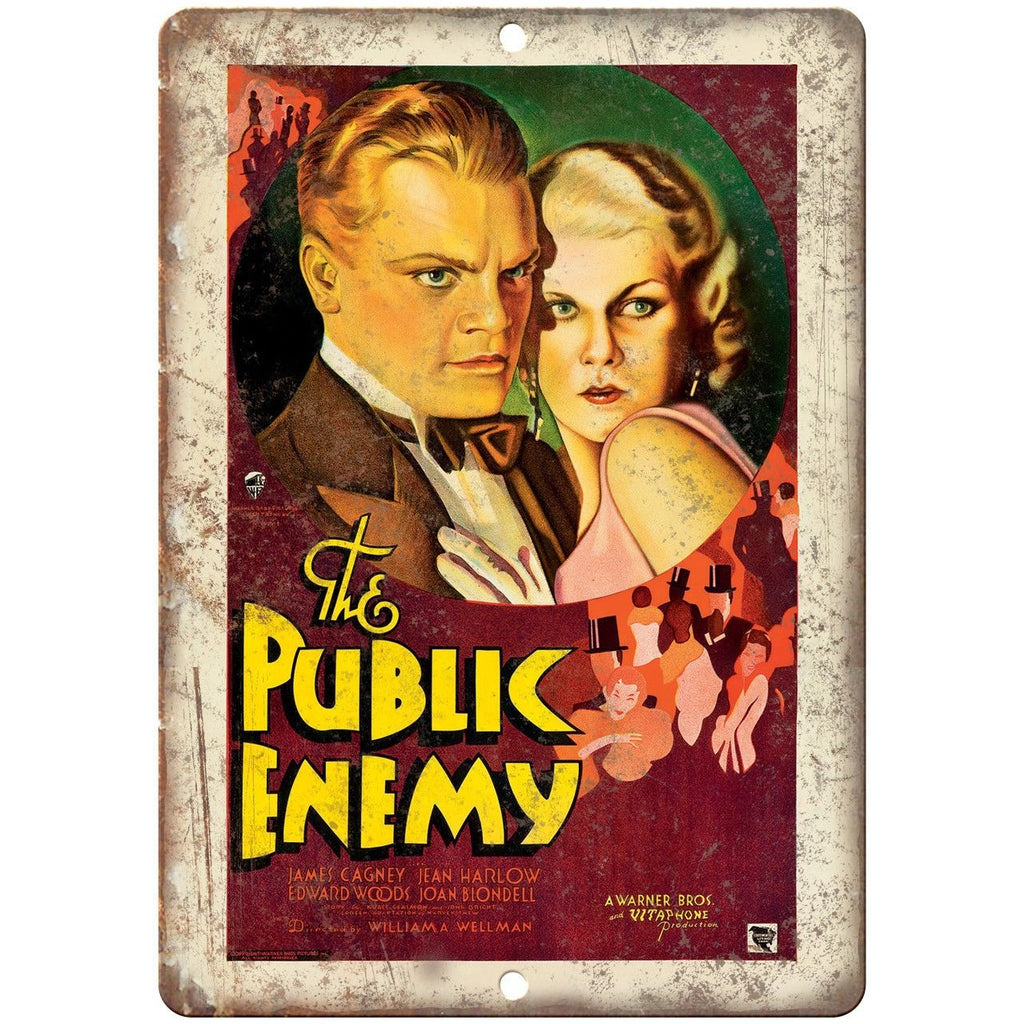 The Public Enemy James Cagney Movie Poster 10" x 7" Reproduction Metal Sign
