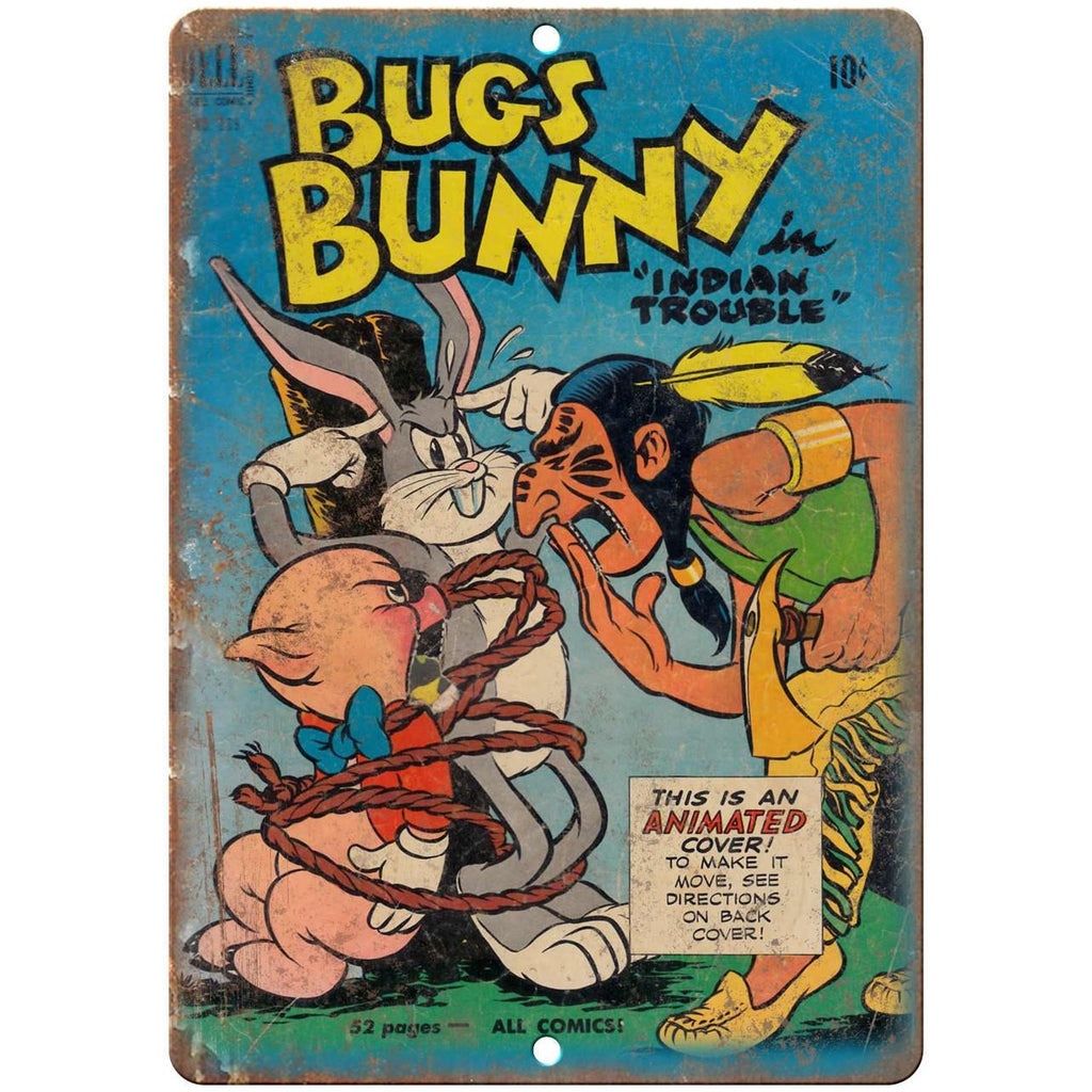 Dell Comic Bugs Bunny Vintage Comic Book Art 10"x7" Reproduction Metal Sign J90