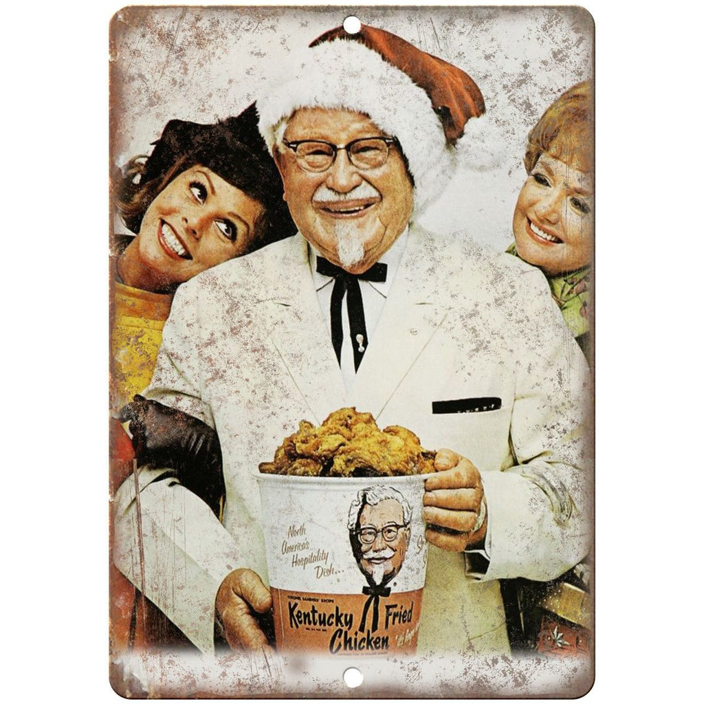 Kentucky Fried Chicken Colonel Sanders KFC 10" X 7" Reproduction Metal Sign N181