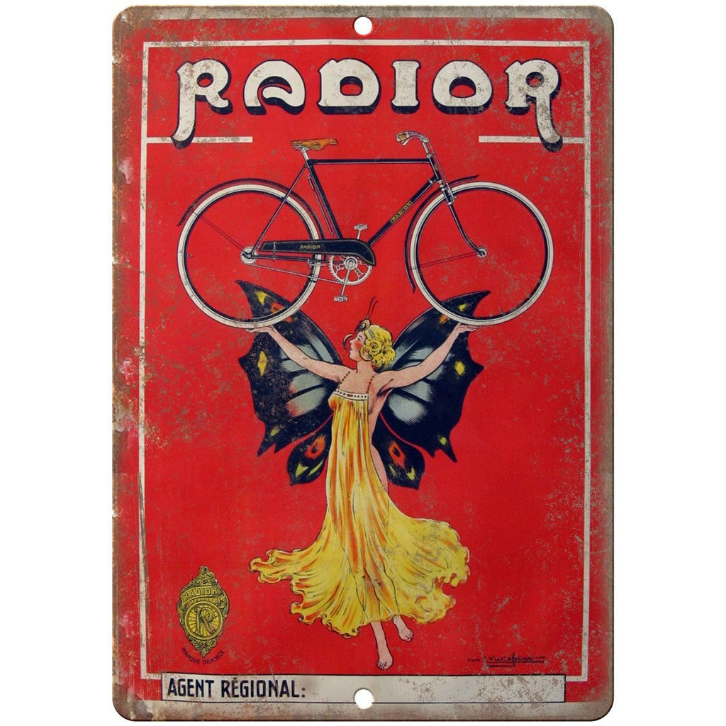 Radior Vintage Bicycle Ad 10" x 7" Reproduction Metal Sign B226