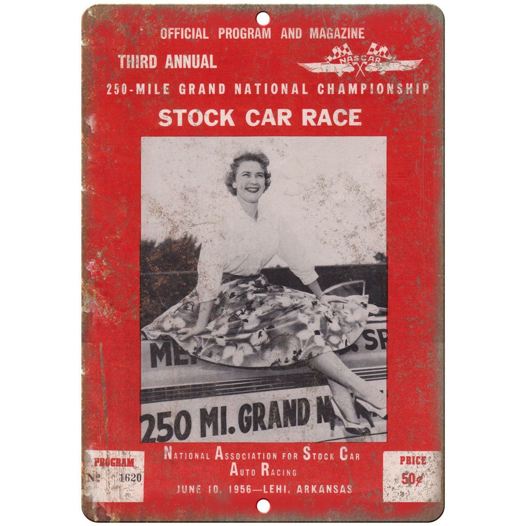 250 Mile Grand National Stock Car Race 10" X 7" Reproduction Metal Sign A661