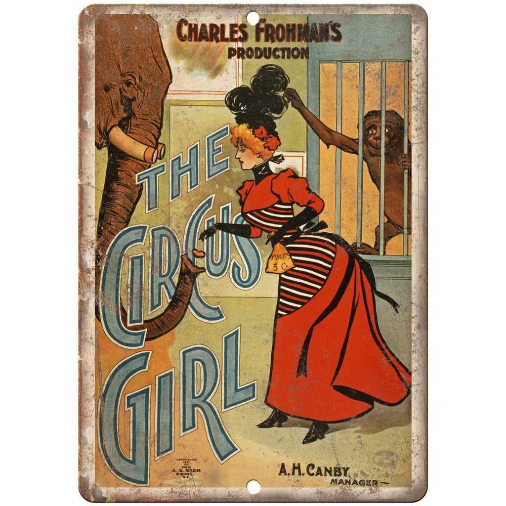 Charles Frohman The Circus Girl Poster 10" X 7" Reproduction Metal Sign ZH106