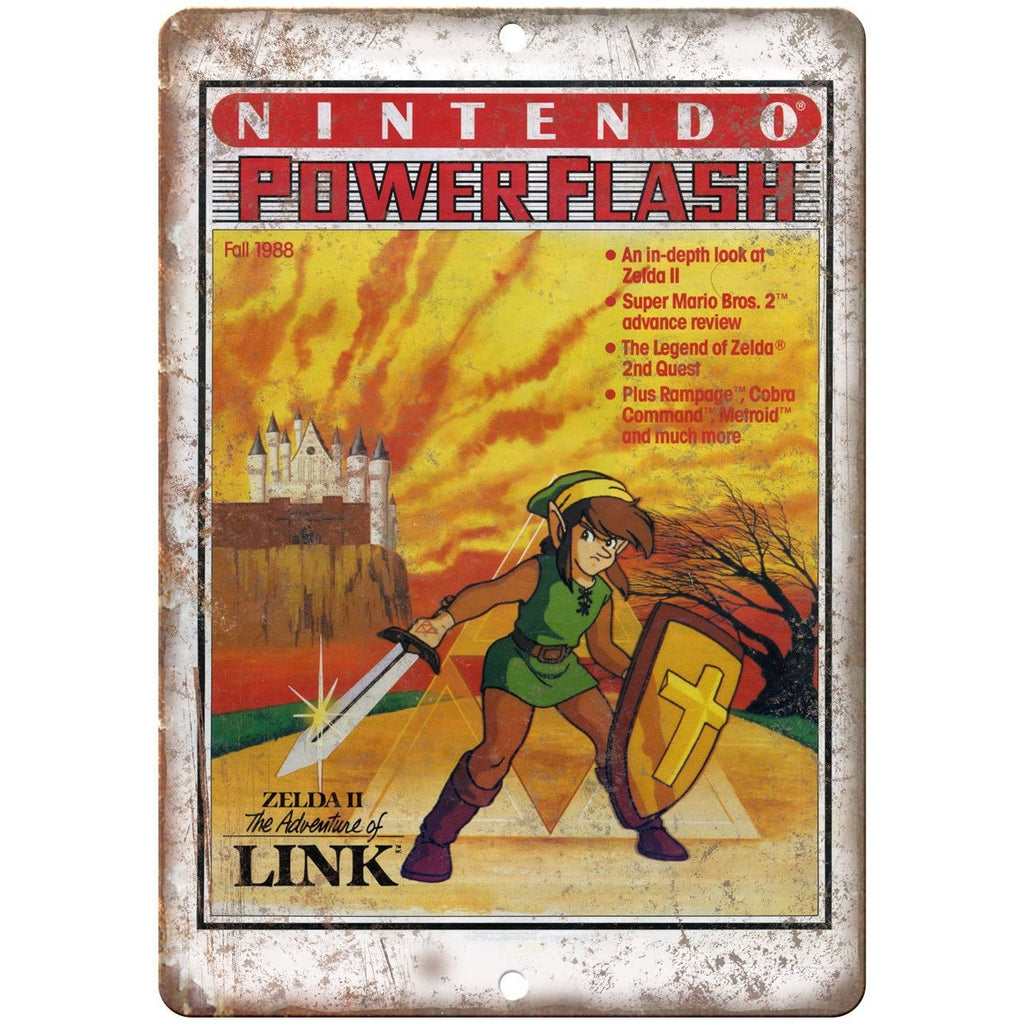 Nintendo Power Zelda ii Link Video Game Art 10"x7" Reproduction Metal Sign G312