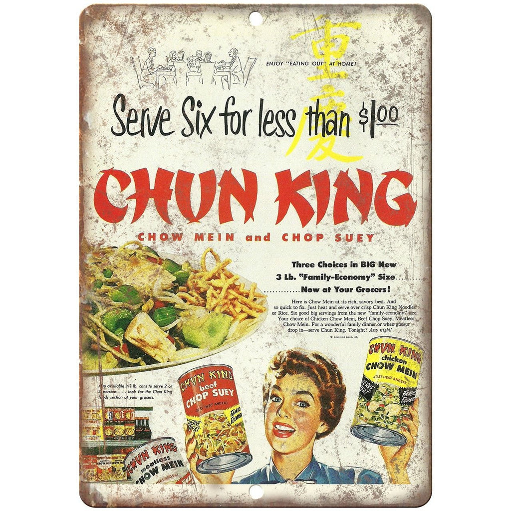 Chun King Chow Mein Chop Suey Vintage Ad 10" X 7" Reproduction Metal Sign N46