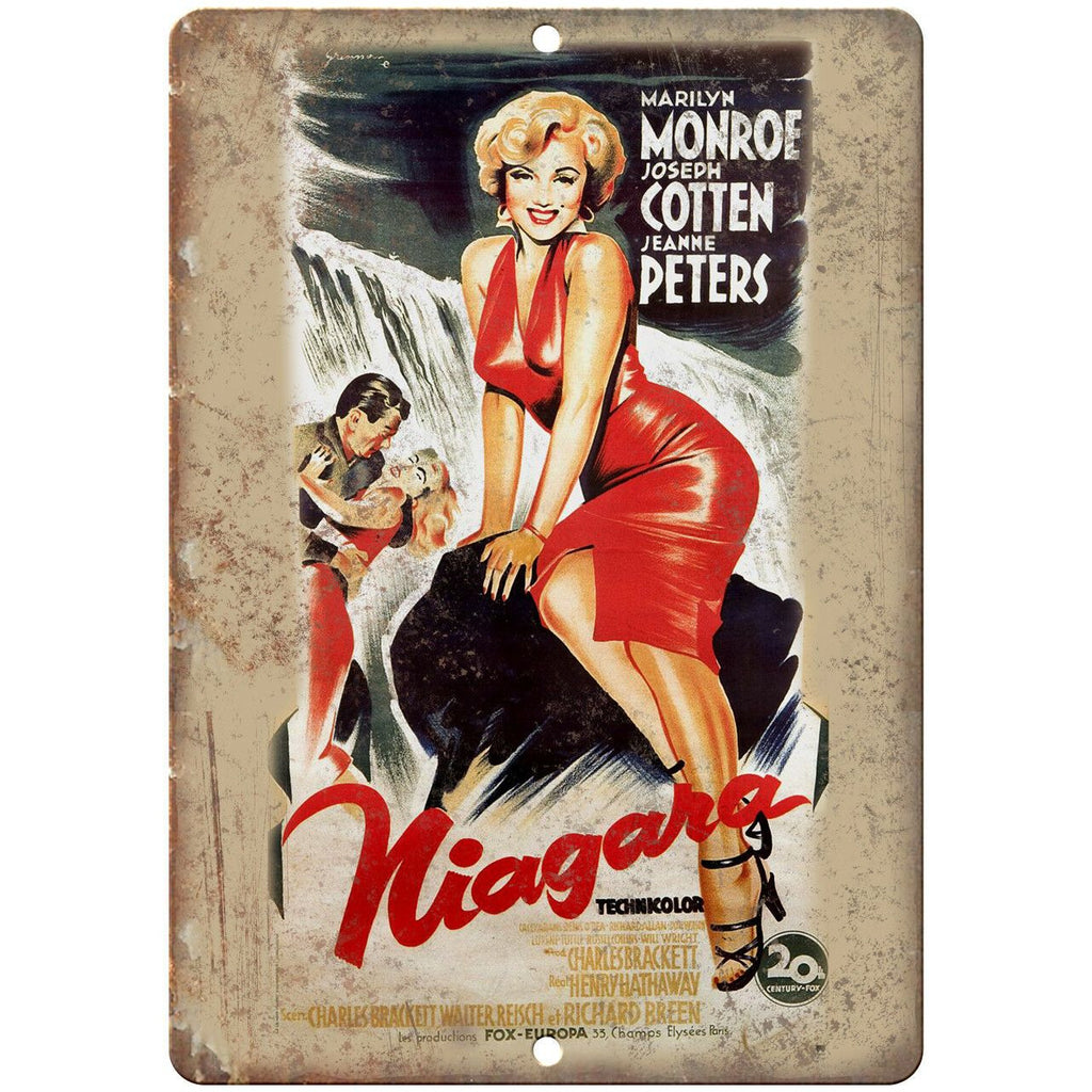 Niagara Marilyn Monroe Vintage Poster Art 10" X 7" Reproduction Metal Sign I108