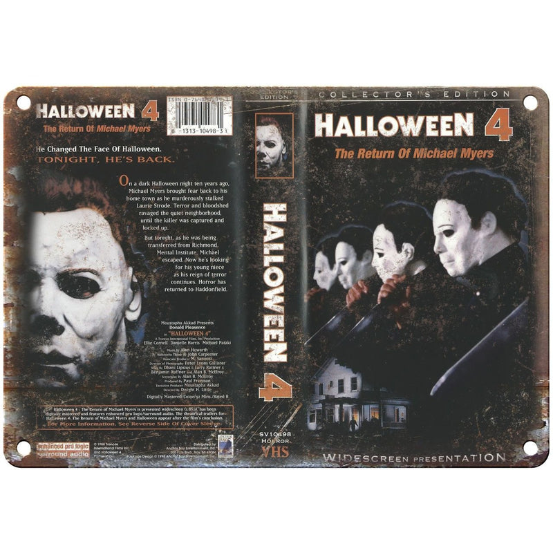 Halloween 4 Michael Myers Movie Vhs Cover 10