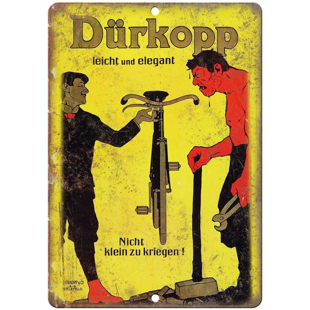 Durkopp Bicycle Vintage Ad 10" x 7" Reproduction Metal Sign B348