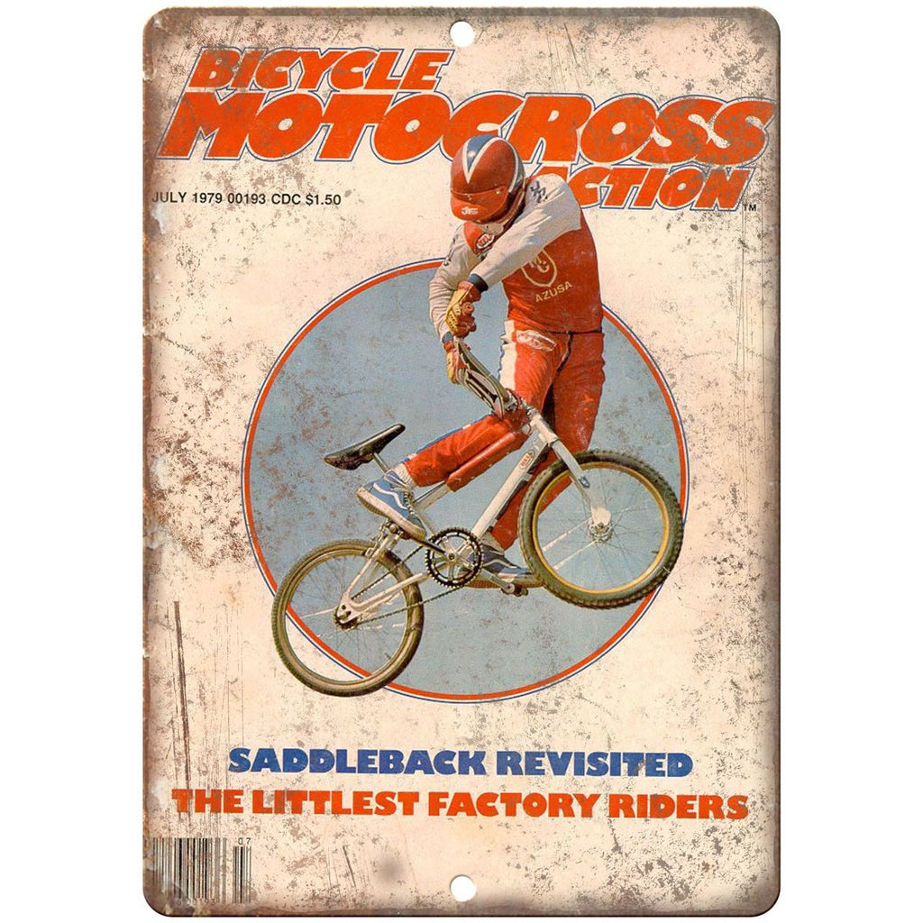 1979 BMX magazine bicycle motocross action 10' x 7' reproduction metal sign B127