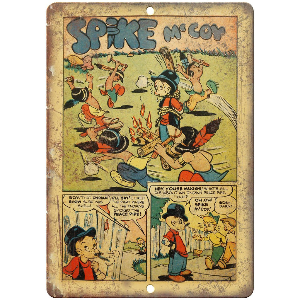 Spike McCoy Vintage Comic Ad 10" x 7" Reproduction Metal Sign J565