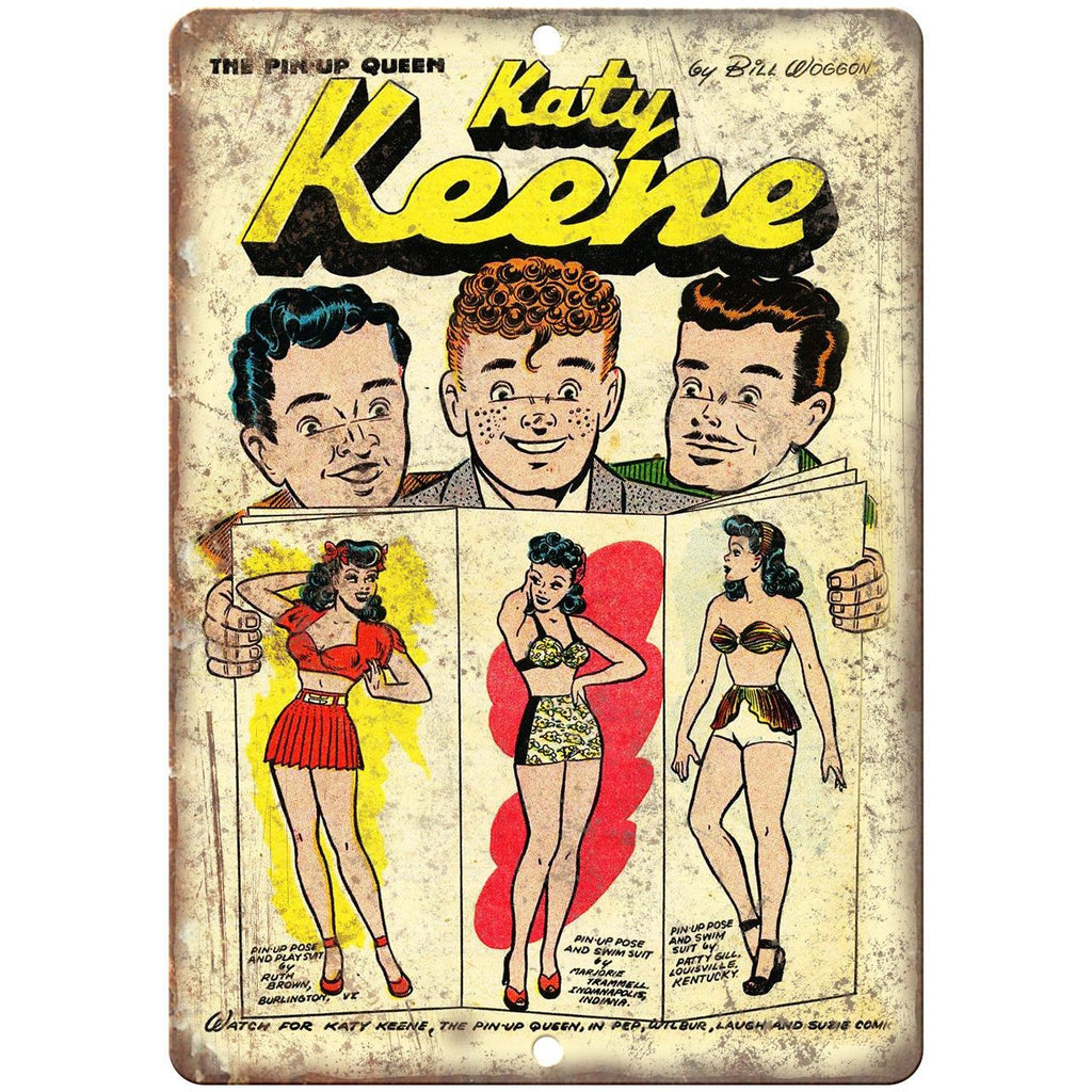 Katy Keene Comic Book Cover Vintage Art 10" x 7" Reproduction Metal Sign J665