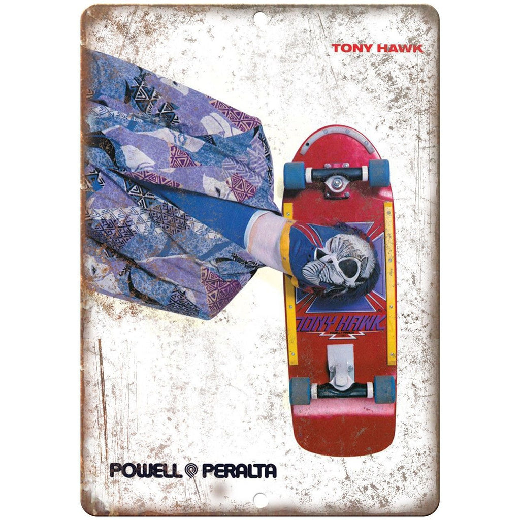 Powell Peralta Tony Hawk Vintage Ad 10" x 7" Reproduction Metal Sign