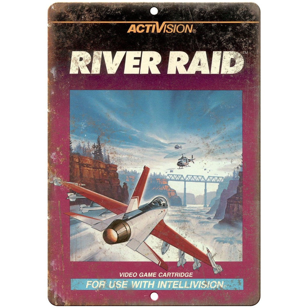 Activision River Raid Video Game Ad 10" x 7" Reproduction Metal Sign G102